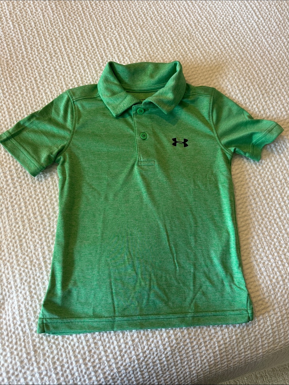 Under Armour Boys Green Short-Sleeve Polo